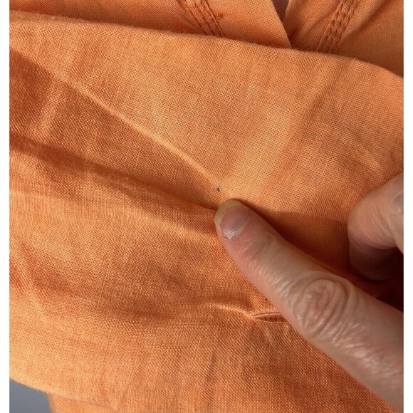 Issi Mixmind Hooded Button Front Shirt Women’s Embroidered Linen? Sz M? Pocket - Picture 9 of 9